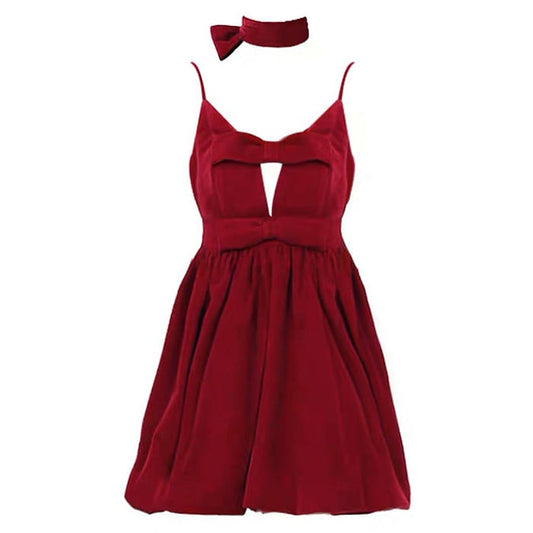 Red Charming Halter Dress SpreePicky
