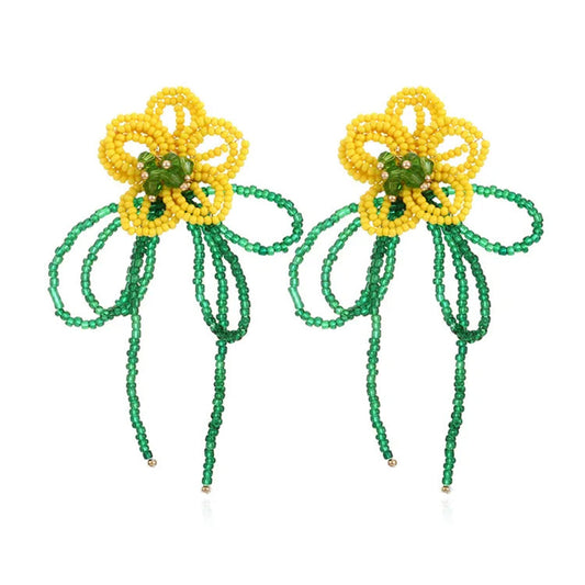 Flower Bead Earrings SpreePicky