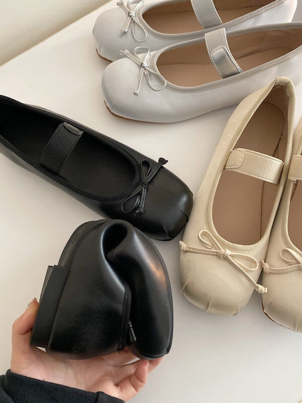 Ballet Bow Vintage Flat Shoes SpreePicky