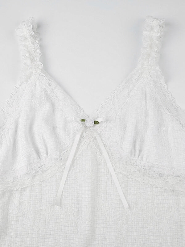 White Floral Lace Dress SpreePicky