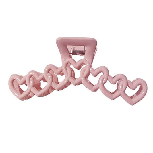 Hollow Hearts Hair Claw - Light Pink - Other