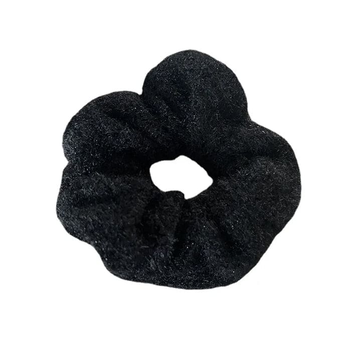 Sweet Fluffy Hair Tie - Black - Other