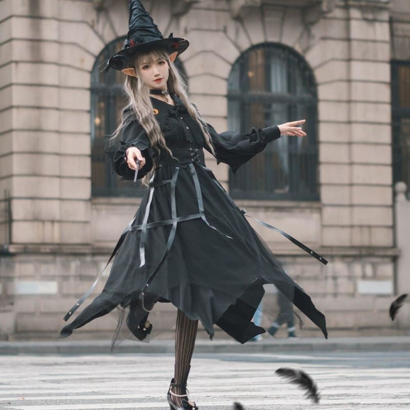 Japanese Fashion Lantern Sleeve Gothic Lolita Cosplay Dress – Egirldoll