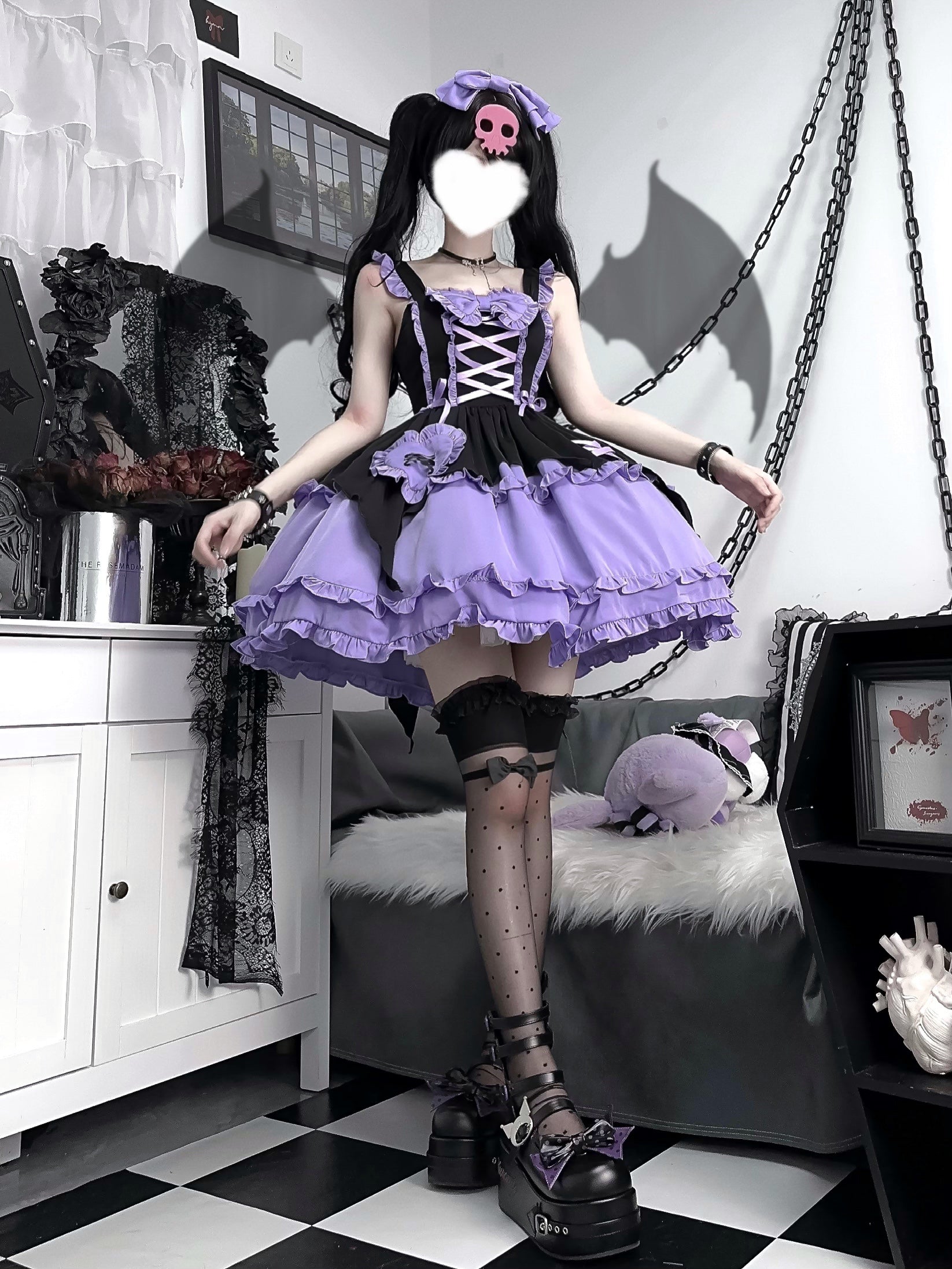 Emma Witchy Black and Purple Perfect Cute ON808 Cospicky