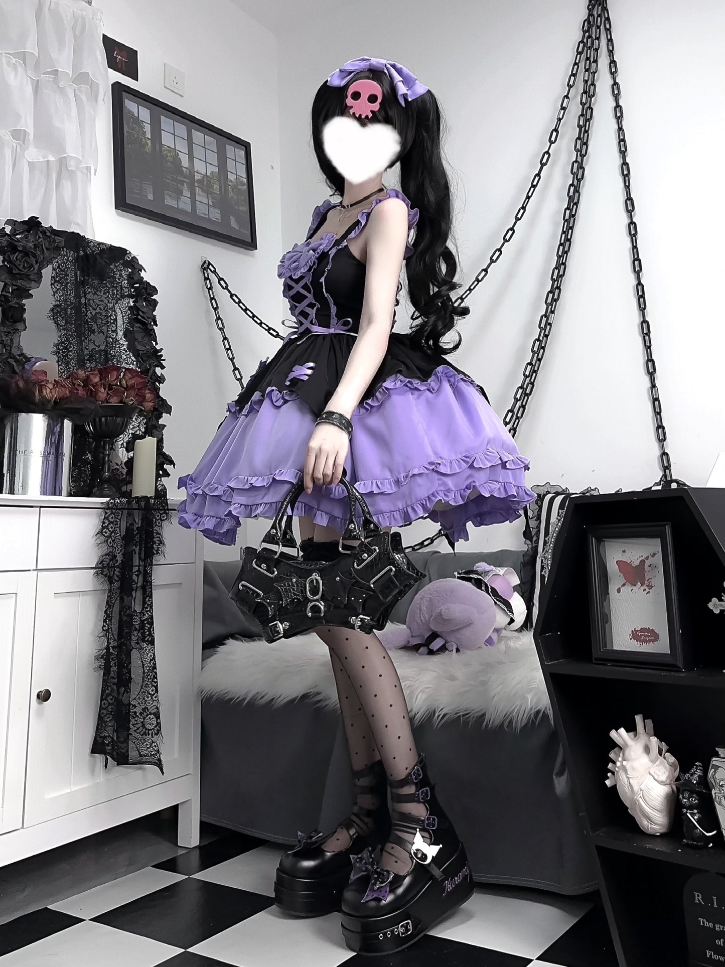 Emma Witchy Black and Purple Perfect Cute ON808 Cospicky