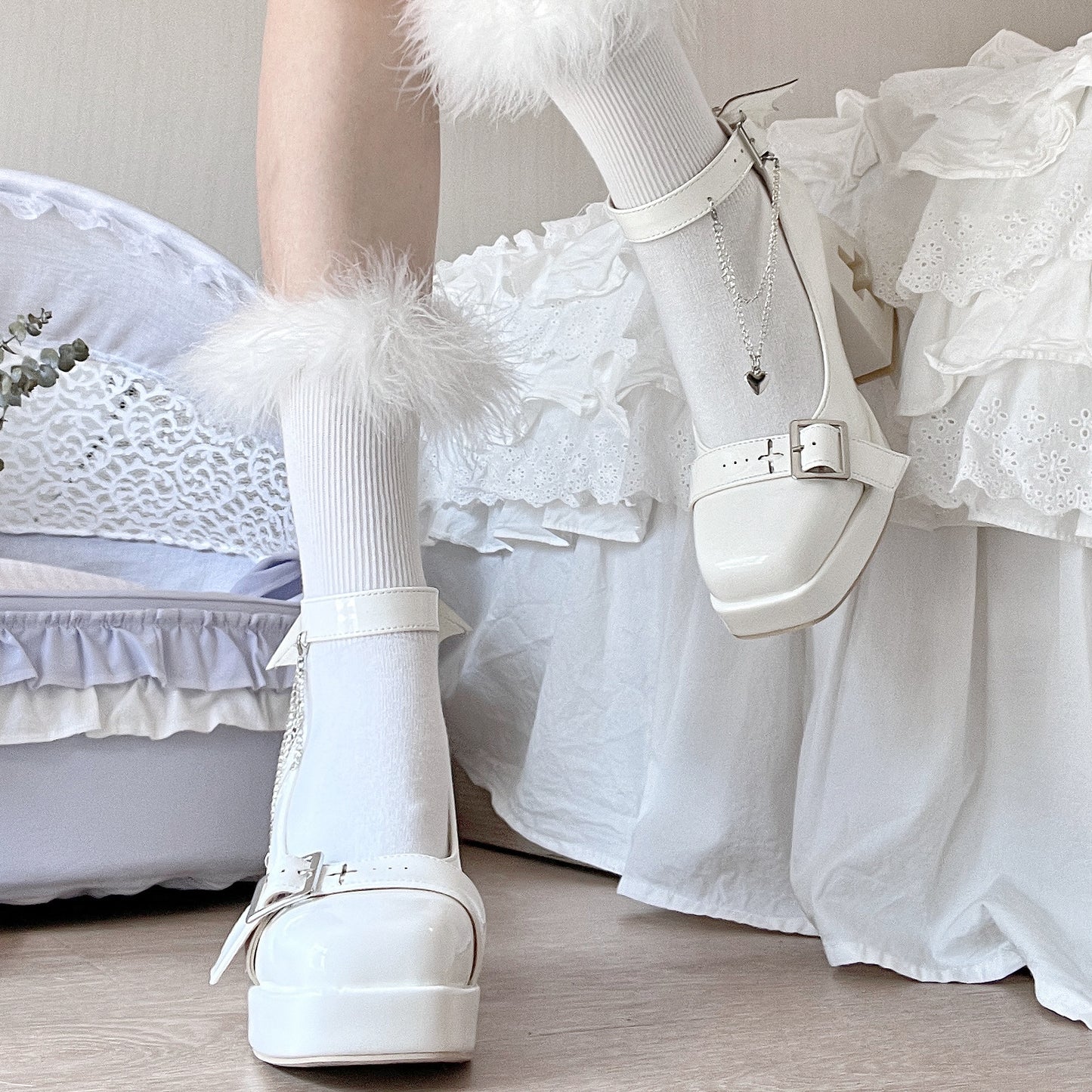 Sweetheart Y2K Pointed-toe Lolita Heels MK Kawaii Store