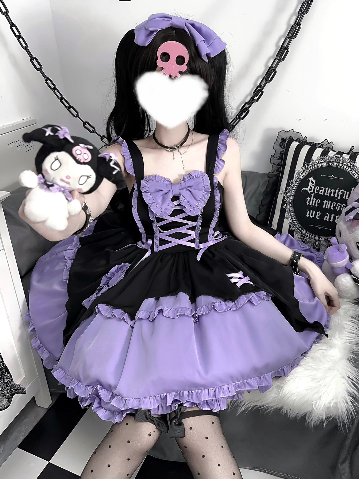 Emma Witchy Black and Purple Perfect Cute ON808 Cospicky