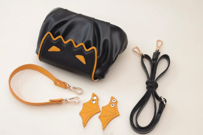 Halloween Orange Pumpkin Bat Wings Tote Bag mySite