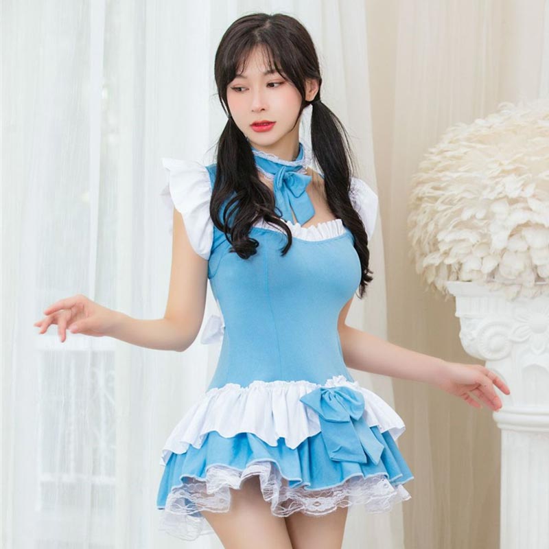 Kawaii Lolita Bow Knot Lace Hem Dress Modakawa