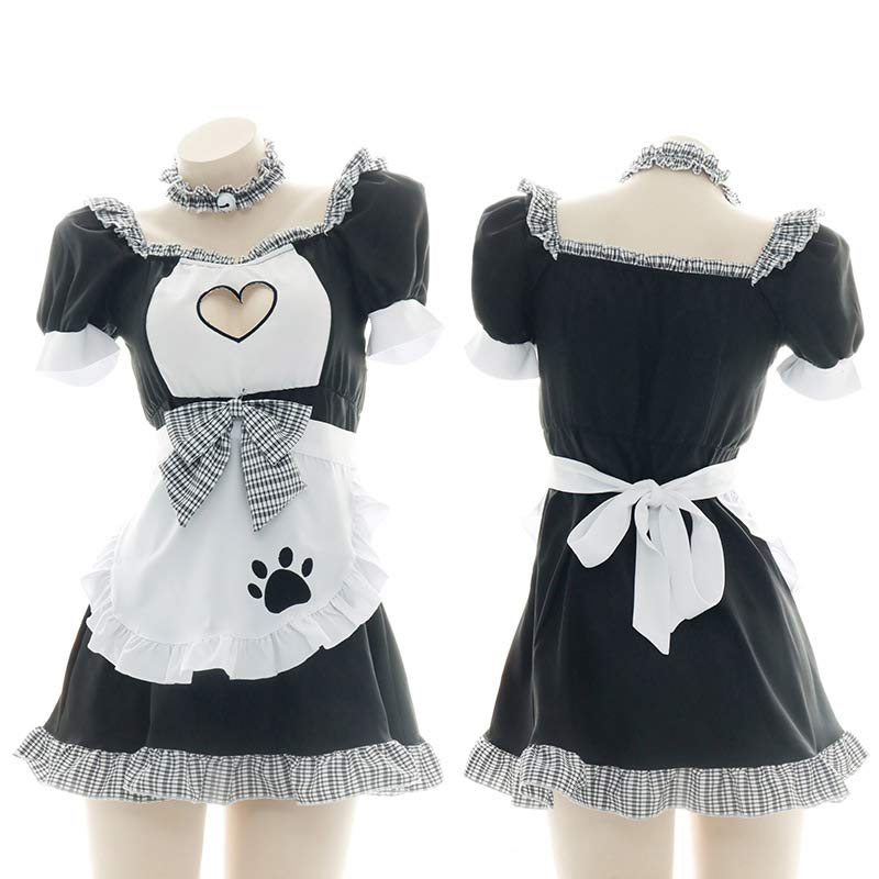 Love Heart Hollow Maid Lingerie Set modakawa