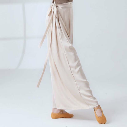 Vintage High Waist Flowy Wide Leg Casual Pants modakawa