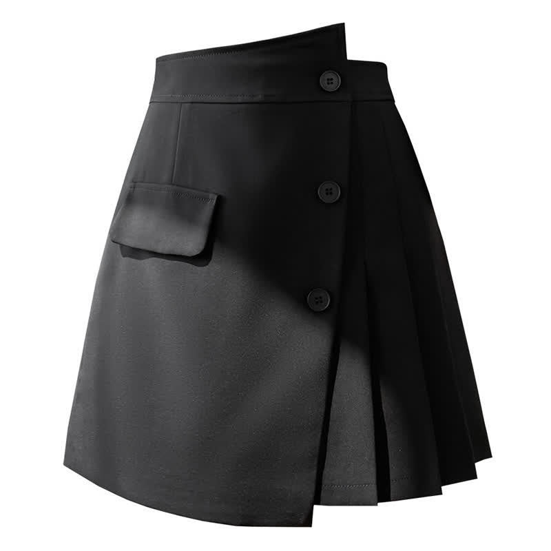 Irregular High Waist Pleated Skirt modakawa