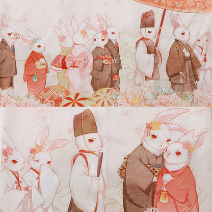 Cartoon Bunny Loose Cardigan Kimono Outerwear modakawa