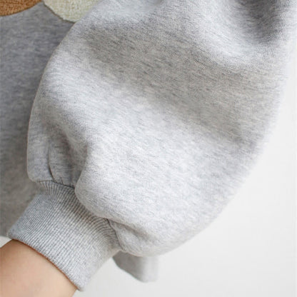 Cute Bear Sweatshirt Draw String Casual Pants modakawa