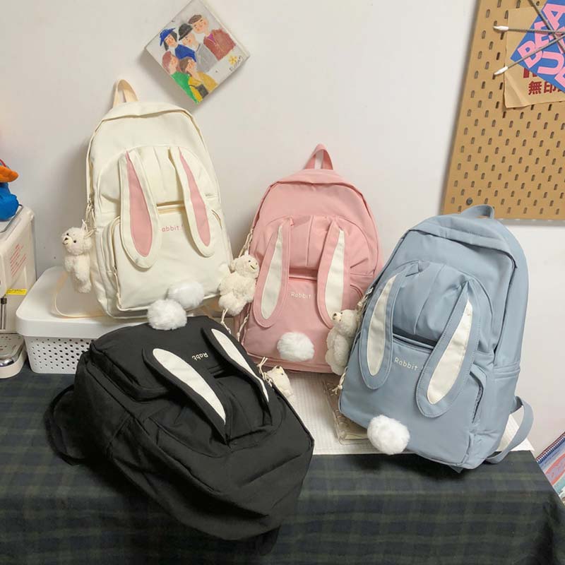 Sweet Cartoon Bunny Ears Backpack Modakawa