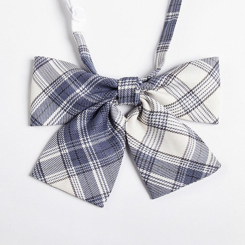 Plaid Japanese JK Bow Tie Shirt Accessories Modakawa