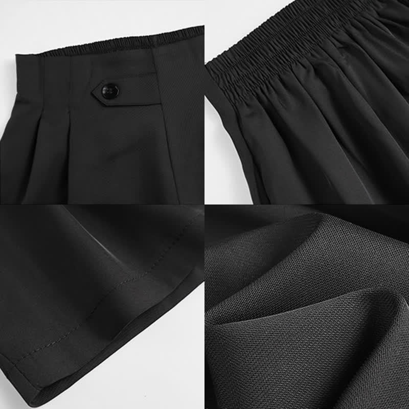 Chic High Waist Buttons Shorts modakawa