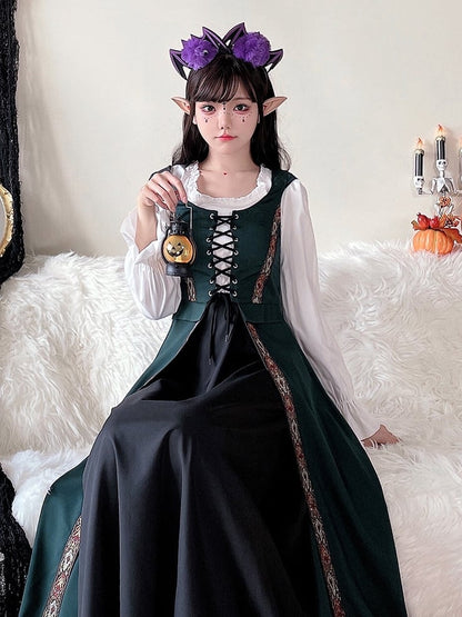 Halloween Costume Vintage Green Dress mySite