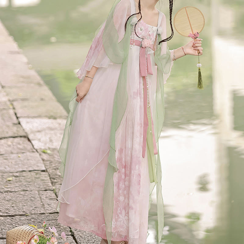 Floral Mesh Dress Hanfu Costume modakawa