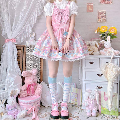 Sweet Bow Knot Lolita Mary Janes Shoes modakawa