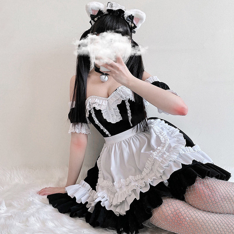 Sweet Rulffled Maid Lolita Dress modakawa