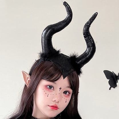 Demon Horn Headband Halloween Hair Accessory modakawa