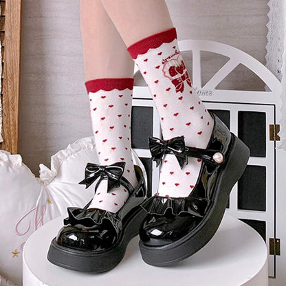 Sweet Bow Knot Lolita Mary Janes Shoes modakawa