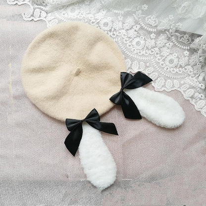 Lolita Japanese Bow-Knot Beret Modakawa