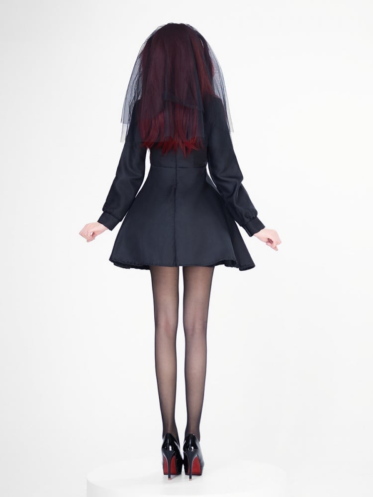 Halloween Gothic Nun Elegant Dress Costume mySite