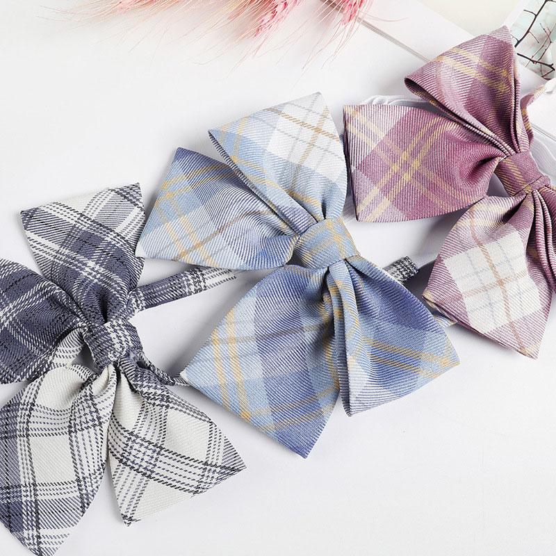 Plaid Japanese JK Bow Tie Shirt Accessories Modakawa