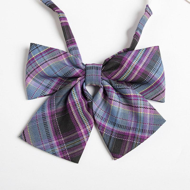 Plaid Japanese JK Bow Tie Shirt Accessories Modakawa