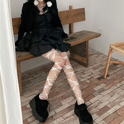 Y2K Hollow Out Ripped Stockings modakawa