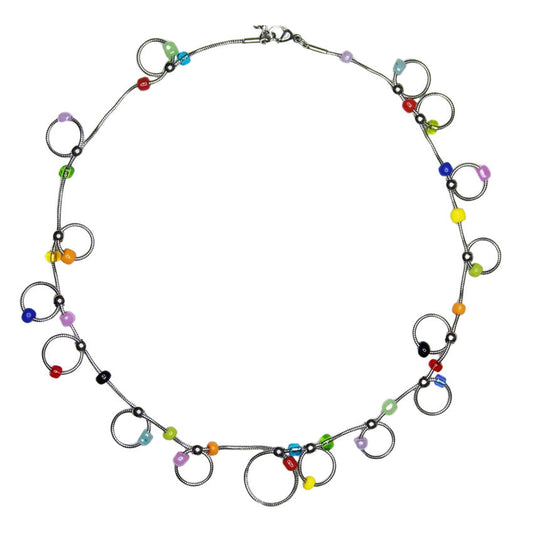 Colorful Beaded Chain Choker Boogzel Clothing