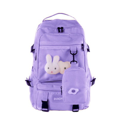 Cartoon Bunny Pattern Backpack with Mini Bag modakawa