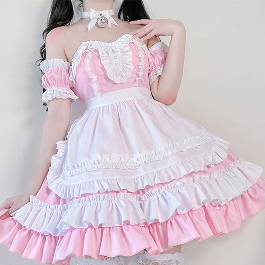 Sweet Rulffled Maid Lolita Dress modakawa