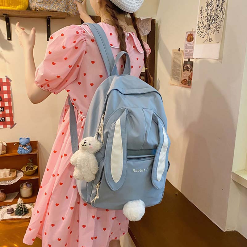 Sweet Cartoon Bunny Ears Backpack Modakawa