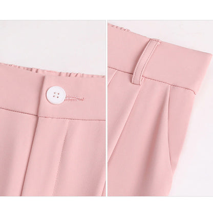 Pink Lapel Shirt Casual Suit Pants modakawa