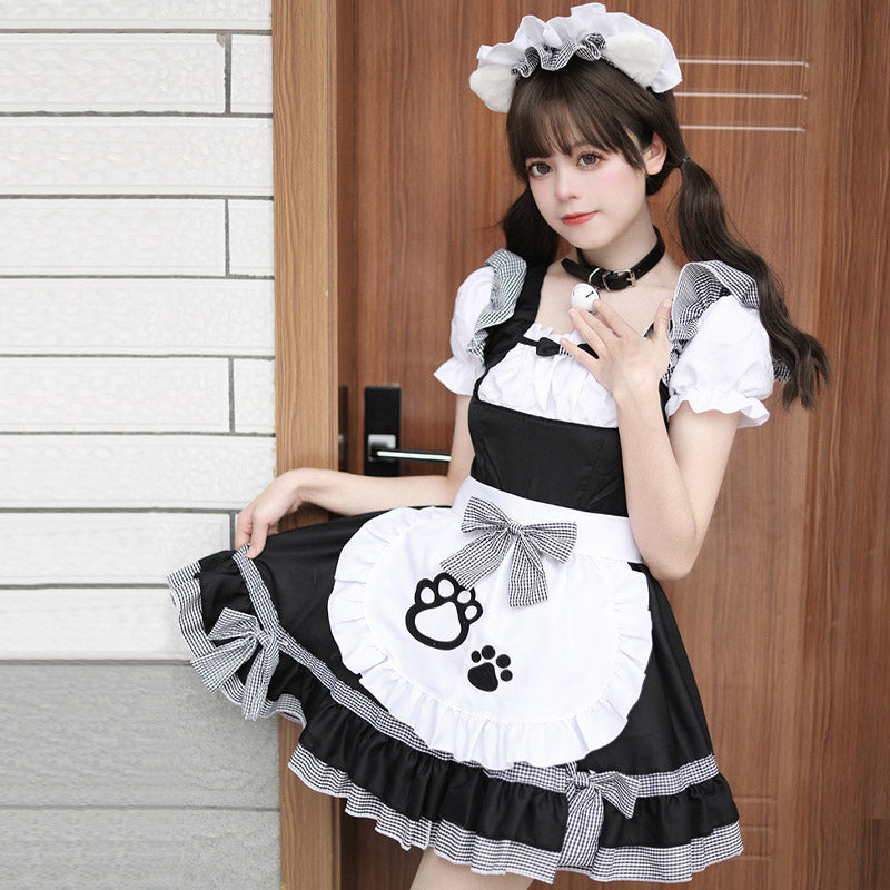 Sweet Maid Cat Paw Lolita Dress modakawa