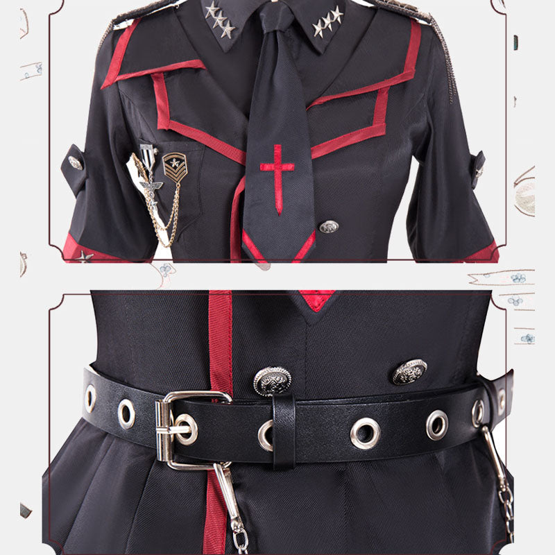 Y2K Gothic Lolita One Piece Dress Military Uniform SpreePicky