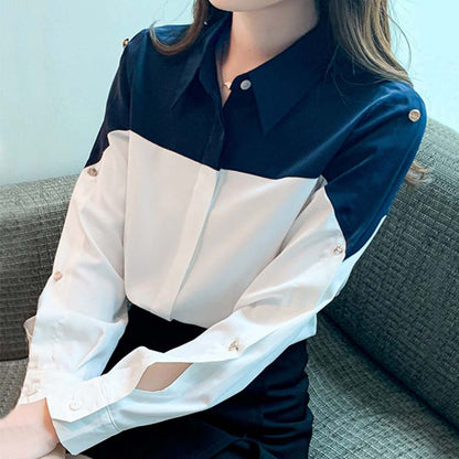 Polo Collar Long Sleeve Fashion Shirt modakawa