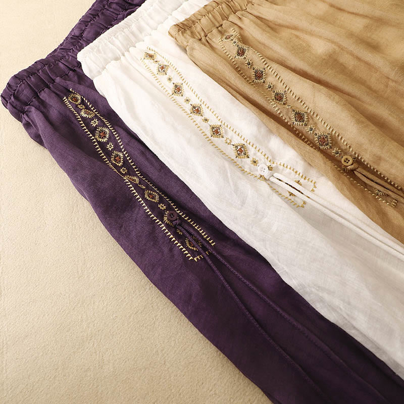 Retro Ethnic-Style Embroidery Skirt modakawa