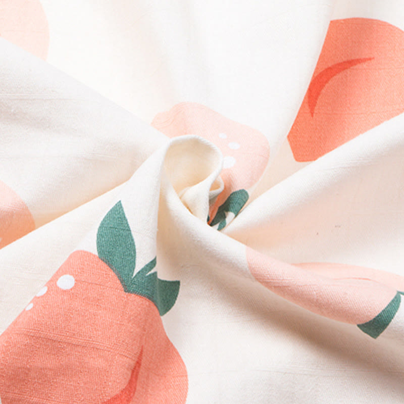 Cotton Kimono Peach Print Pajamas Modakawa