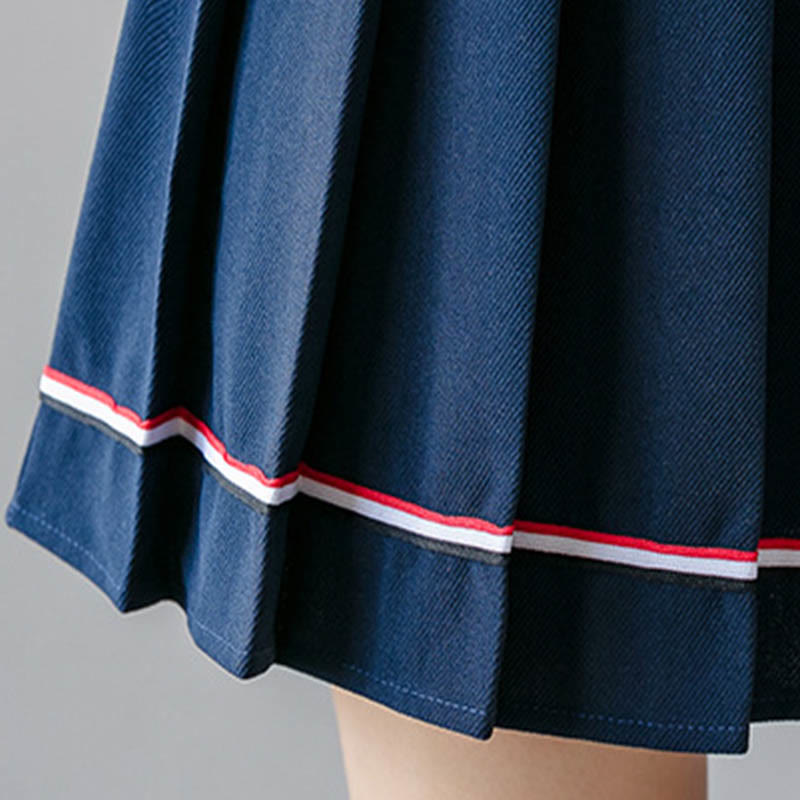 Casual High Waist Pleated Skirt modakawa