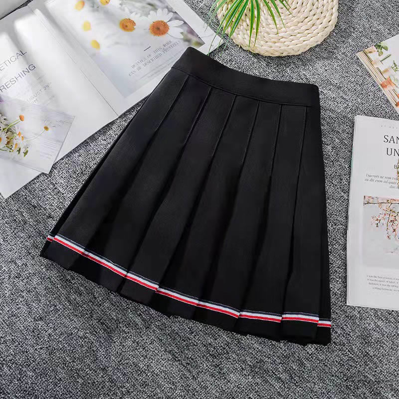 Casual High Waist Pleated Skirt modakawa