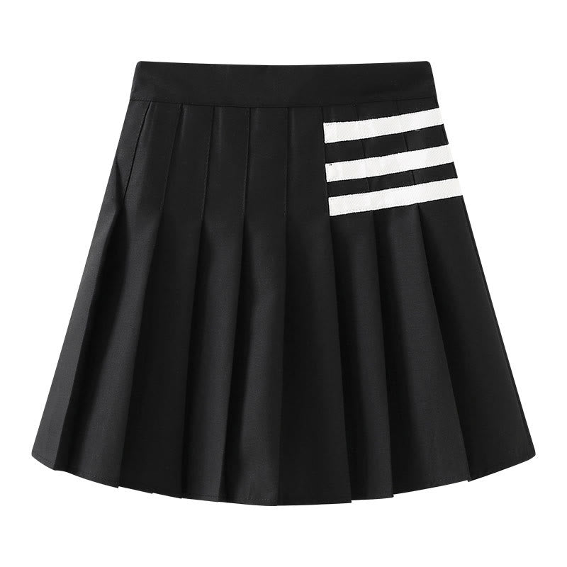 High Waist Casual Pleated Skirt modakawa