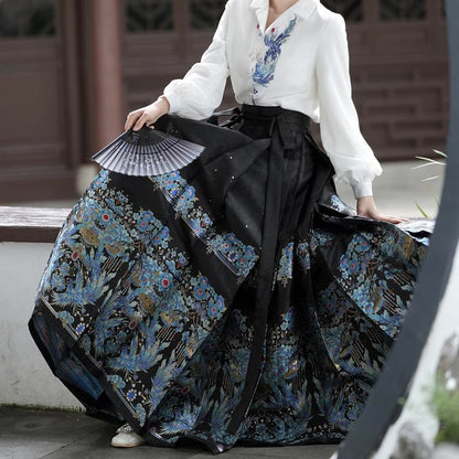 Plumage Embroidery Shirt Flower Tapestry Skirt modakawa