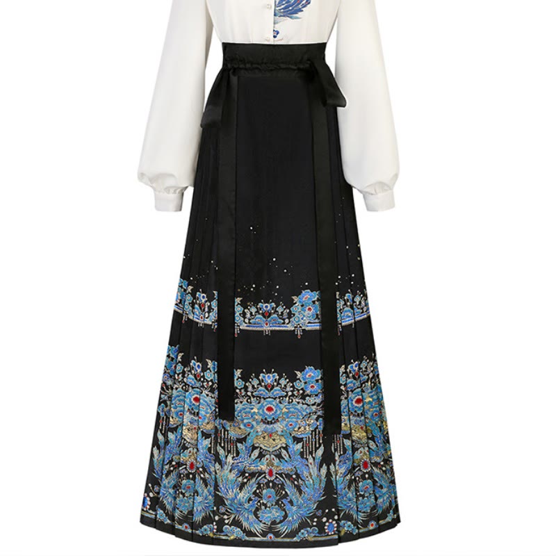 Plumage Embroidery Shirt Flower Tapestry Skirt modakawa