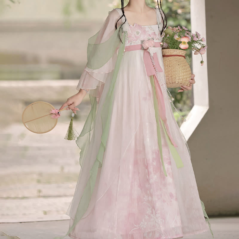 Floral Mesh Dress Hanfu Costume modakawa