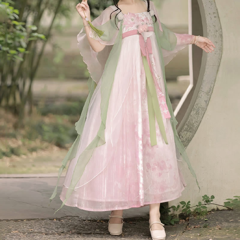 Floral Mesh Dress Hanfu Costume modakawa