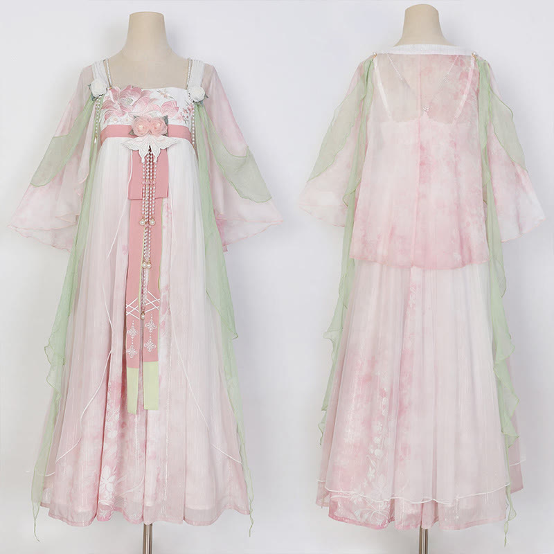 Floral Mesh Dress Hanfu Costume modakawa